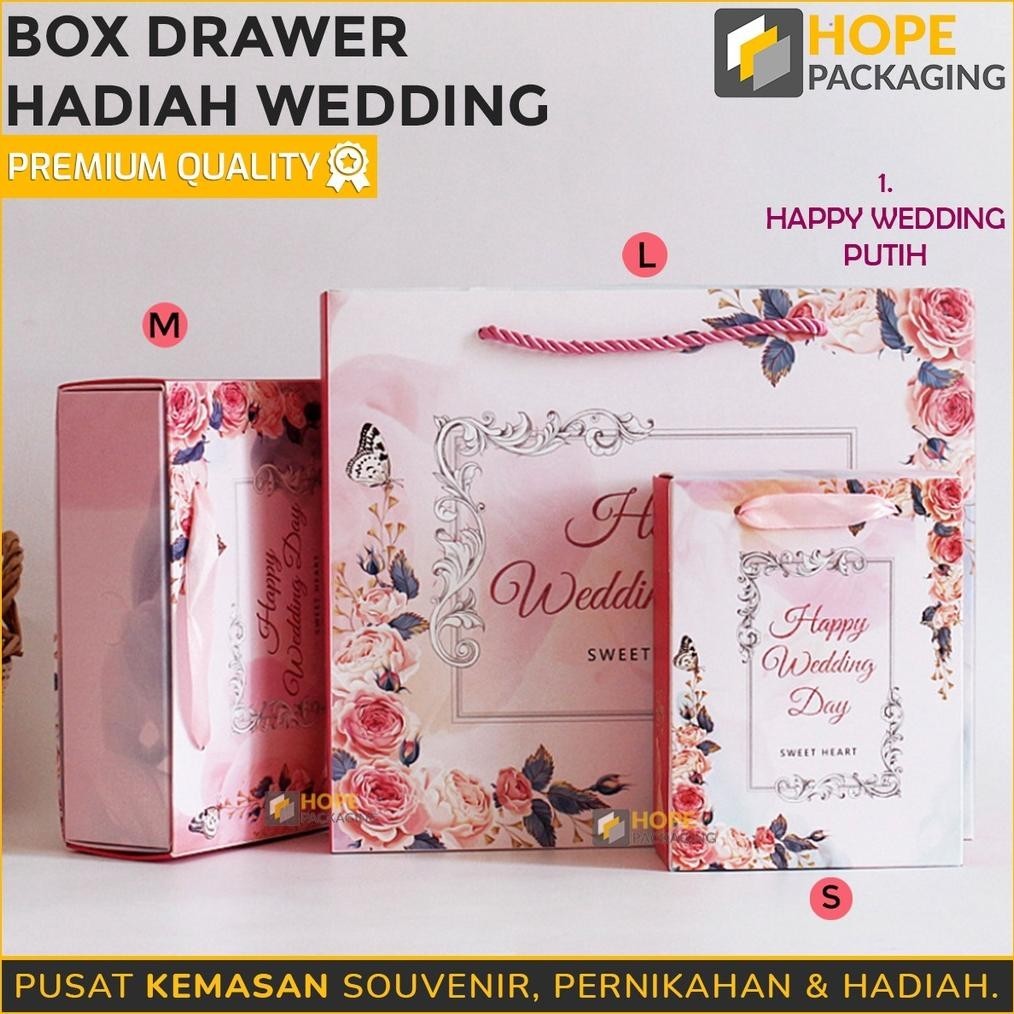 

WER [3 pcs] Kotak Kemasan Box Drawer Merah Sangjit/Wedding / Paper Bag Tas Souvenir Cookies TERLARIS