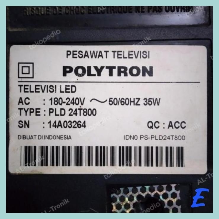 POWER SUPLAY TV LED POLYTRON 24 INCH PLD24T800 REGULATOR PSU 24T800