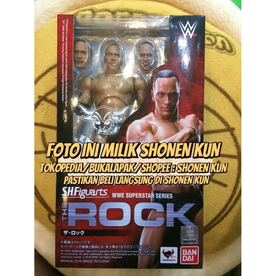 [Ori] Ori Shf Figuarts The Rock Dwayne Johnson Wwe Smackdown Raw Berkualitas
