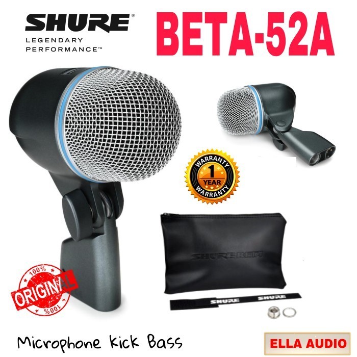 [New] Mic Drum Shure Beta5 Kick Bass Microphone Drum Original Diskon