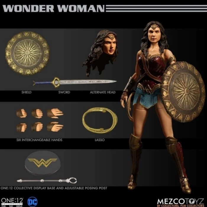 [Ori] Mezco Toys Original 1:12 Gal Gadot Wonder Woman Collective Movie Terbatas