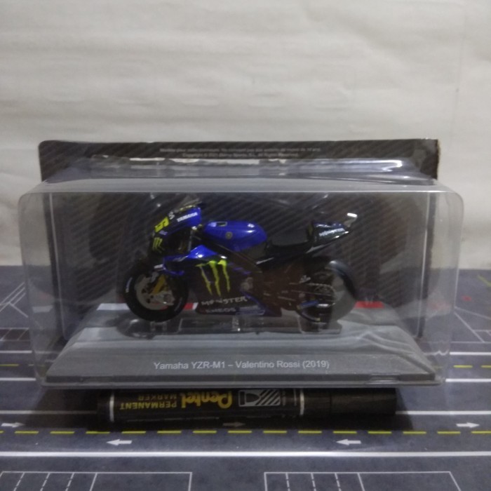 [Original] Diecast Motogp Yamaha Yzr-M1 Valentino Rossi 2019 Skala 18 By Altaya Berkualitas