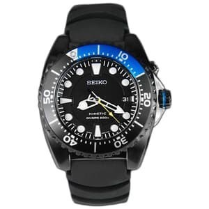 ✅New Seiko Ska579P2 Ska579 Divers Kinetic Black Grey Blue Original Terbatas