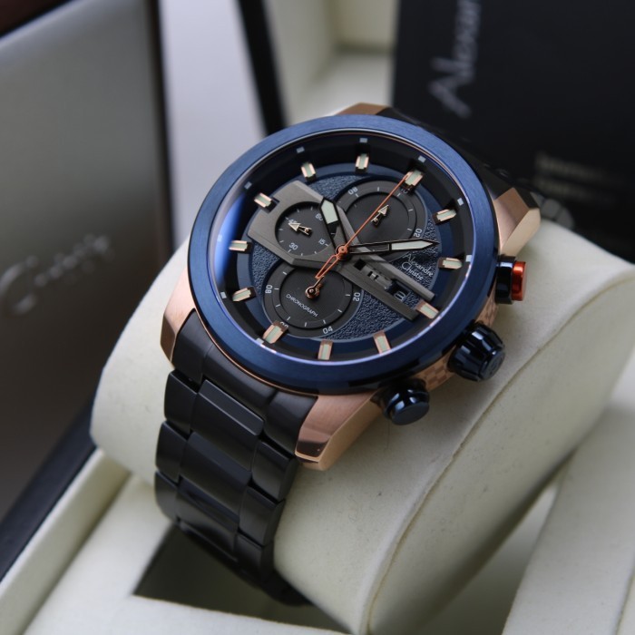 ✅New Ori Alexandre Christie Ac 6559 Rosegold Blue. Original Terbaru