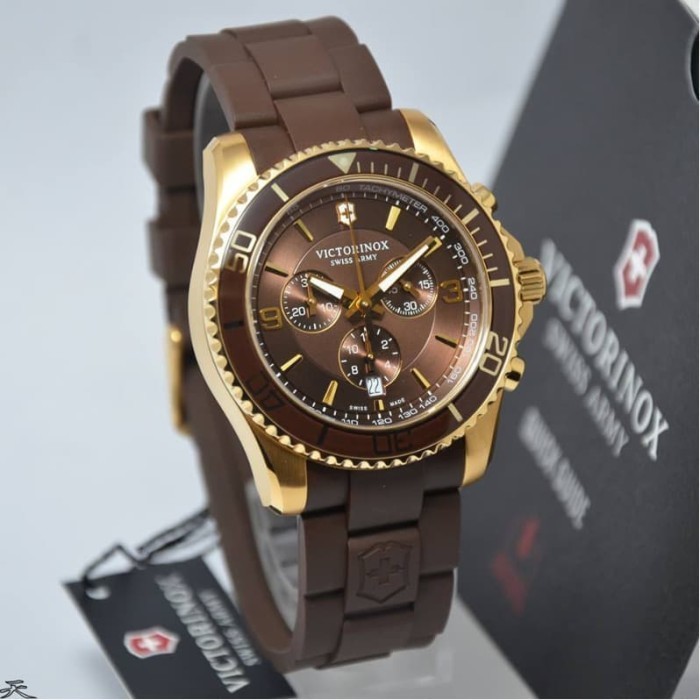 ✅New Ori Jam Tangan Pria Victorinox Swiss Army 241692 Rubber Original Swiss Berkualitas