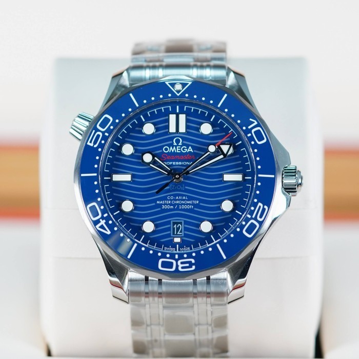 ✅New Omega Seamaster Wave 300M Blue Dial Bracelet Strap Limited