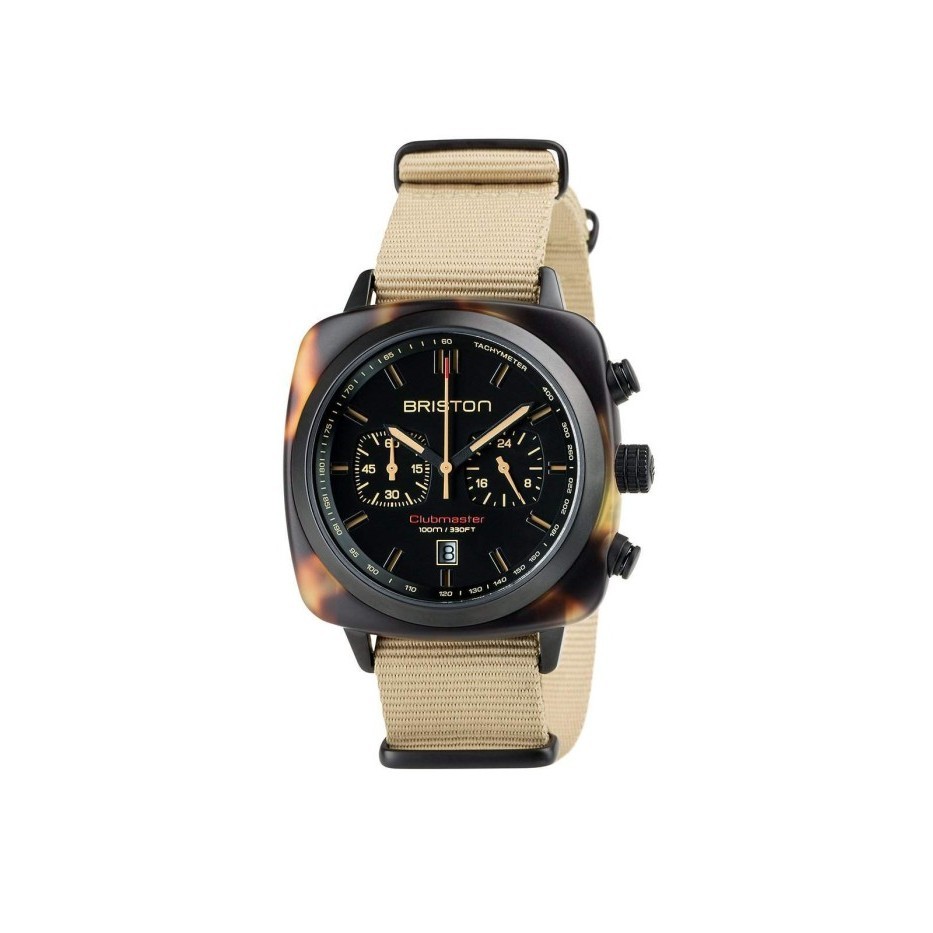 ✅New Ori Briston Clubmaster Sport Acetate Chronograph Safari 42Mm Jam Tangan Terbatas