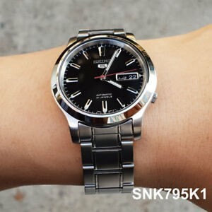✅Ori Jam Tangan Pria Seiko 5 Automatic Snk795K1 Snk795 Silver Black Ori Diskon