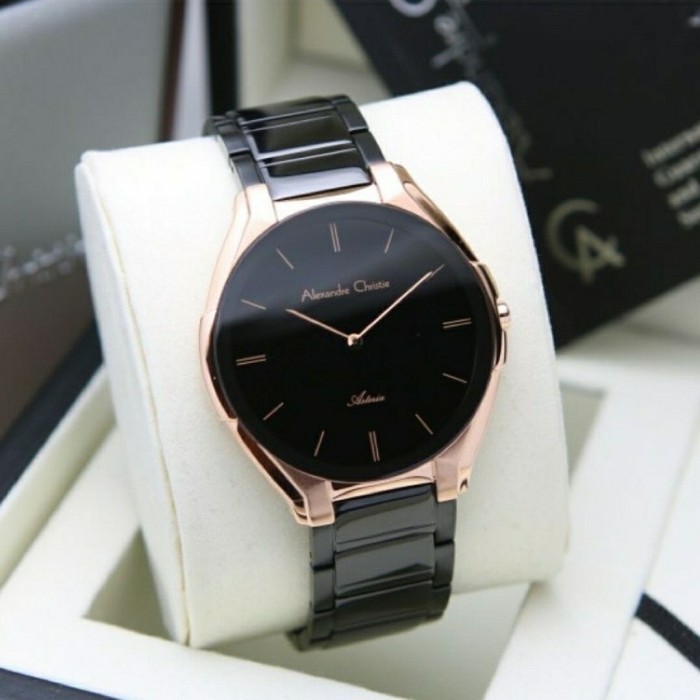 ✅Original Alexandre Christie Ac8610 Ac 8610 Jam Pria Original. Black Rosegold Diskon