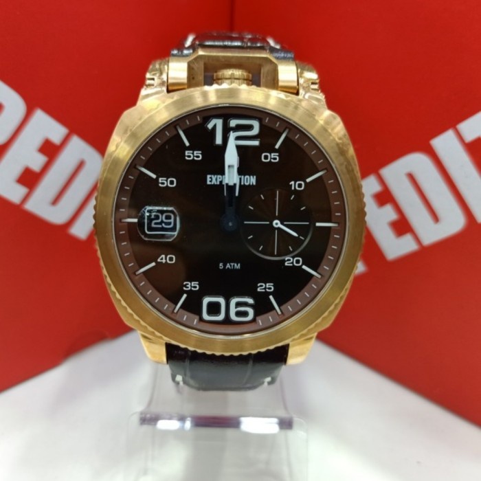 ✅Original Jam Tangan Pria Original Expedition E6723 Brown Rosegold Terbaru