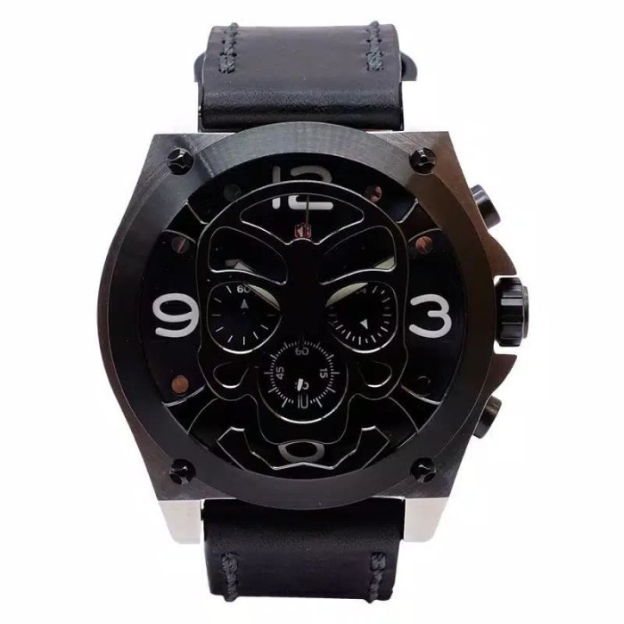 ✅Original Jam Tangan Pria Expedition Original Chronograph E6699 Black Silver Diskon