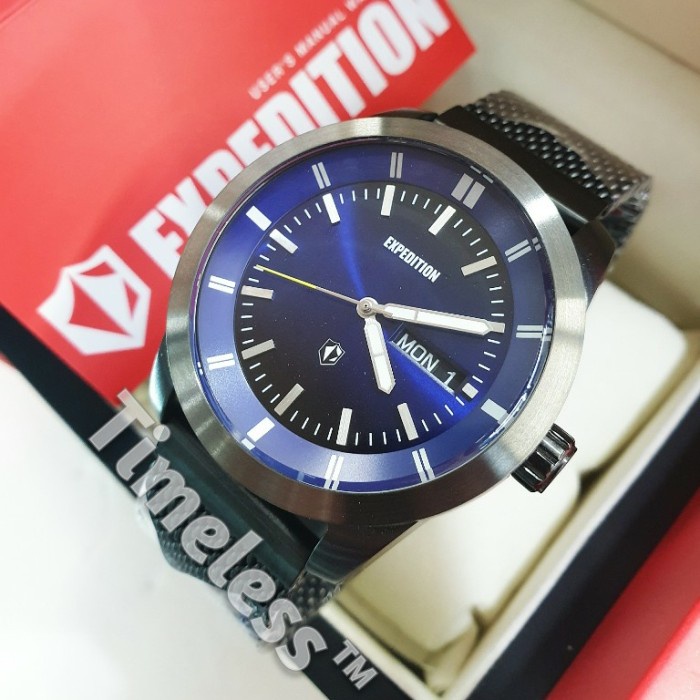 ✅Original Jam Tangan Pria Expedition E 6773 M Black Blue Terbatas