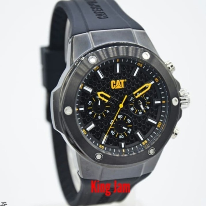 ✅Original Jam Tangan Pria Cat Caterpillar Aa.169.21.121T Original Black Rubber Diskon