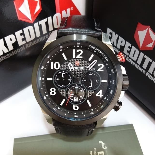 ✅Original Jam Tangan Pria Expedition Exp 6779 Silver Black Original Terbaru
