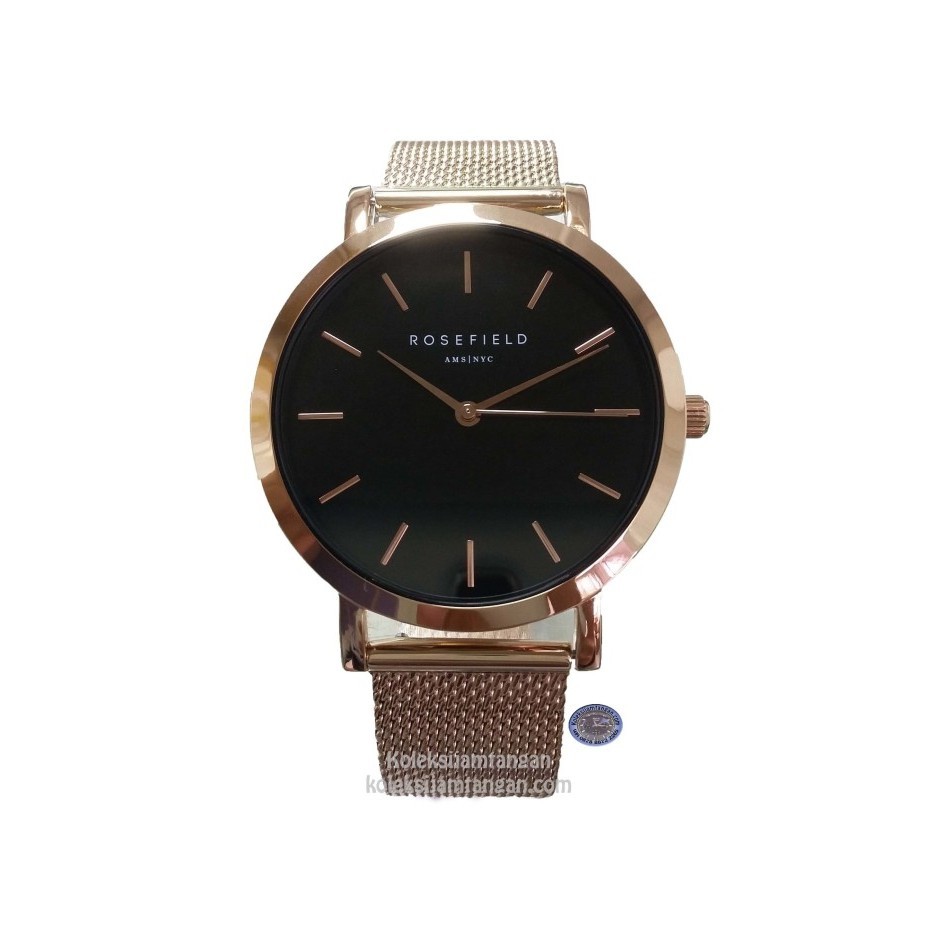 ✅Original Jam Tangan Pria Rosefield Mbr-M45 Rose Gold Hitam Original Murah Terbatas