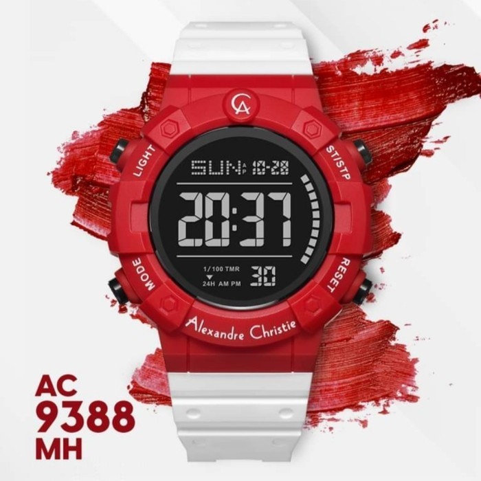 ✅Sale Jam Tangan Alexandre Christie Ac 9388Mh Original - Merah Putih Series Limited