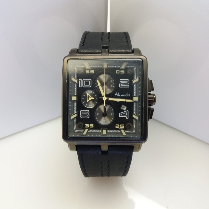 ✅Original Alexandre Christie Ac 6409 Mclipbaiv Black Leather Original Terbaru