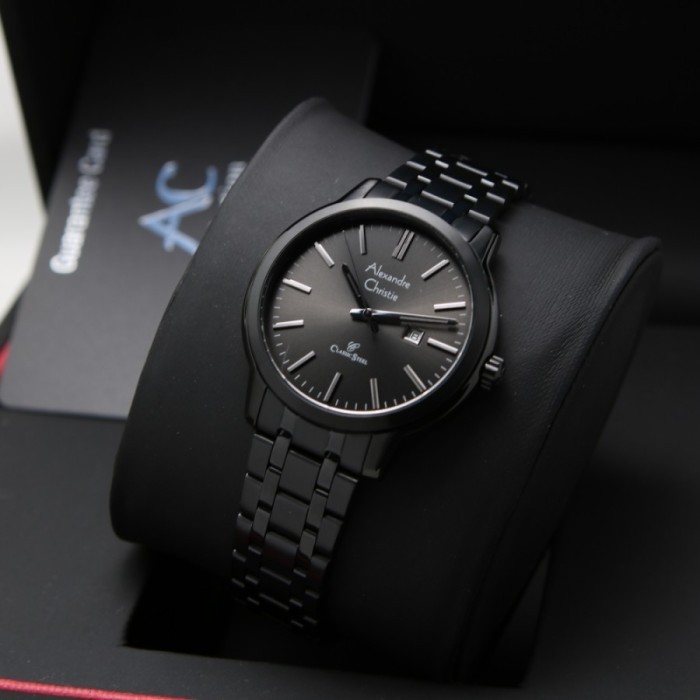 ✅Termurah Jam Tangan Wanita Alexandre Christie Ac 8657 Ac8657 Full Black Berkualitas