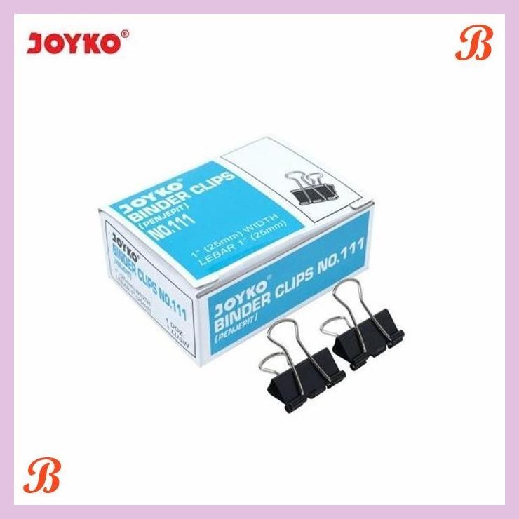 

| KG | JOYKO BINDER CLIP 25MM 12PCS SMALL KLIP KERTAS JEPITAN KECIL NO.111