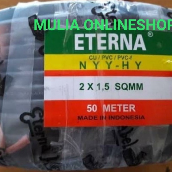 [New] Kabel Serabut 2X1.5 Eterna Roll 50Mtr Berkualitas