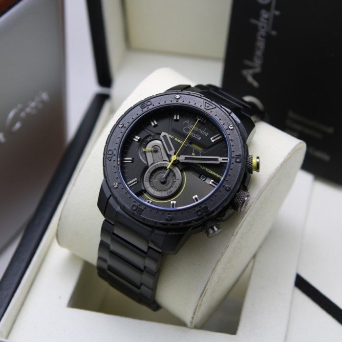 ✅Ori Jam Tangan Pria Alexandre Christie Ac 6627 Ac6627 Black Soft Green Ori Terbatas