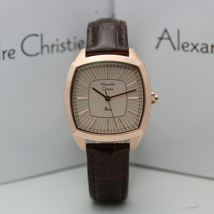 ✨Baru Alexandre Christie Wanita Ac 2884 Rosegold Brown Original Limited