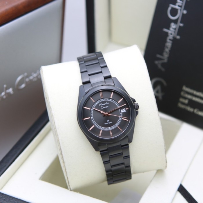 ✨Baru Alexandre Christie 1033 Ld Black List Rosegold Wanita Original Garansi Terbatas