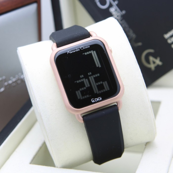 ✨Baru Alexandre Christie Ac 9332 Rosegold Black Digital. Diskon