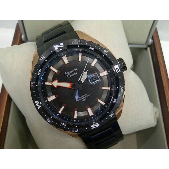 ✨New Alexandre Christie Ac 6436Md Black Rosegold Original Terbatas