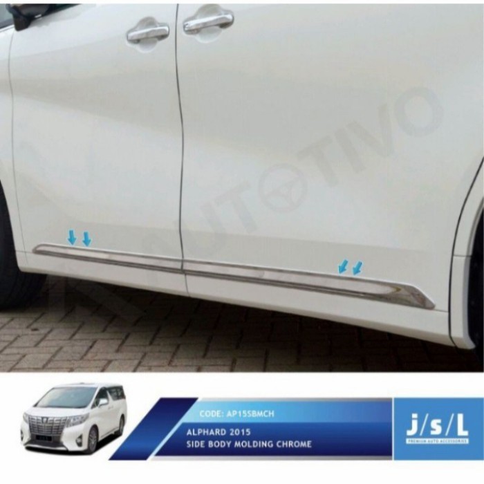 ✨New Ori List Body Samping All New Alphard Chrome Limited