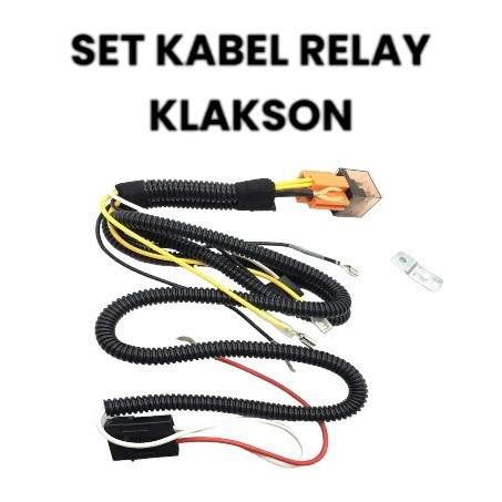 hm02 Kabel Relay Klakson 5 Pin Kaki 12V Volt 8 Ampere Motor Mobil Satu Set - KABEL RELAY