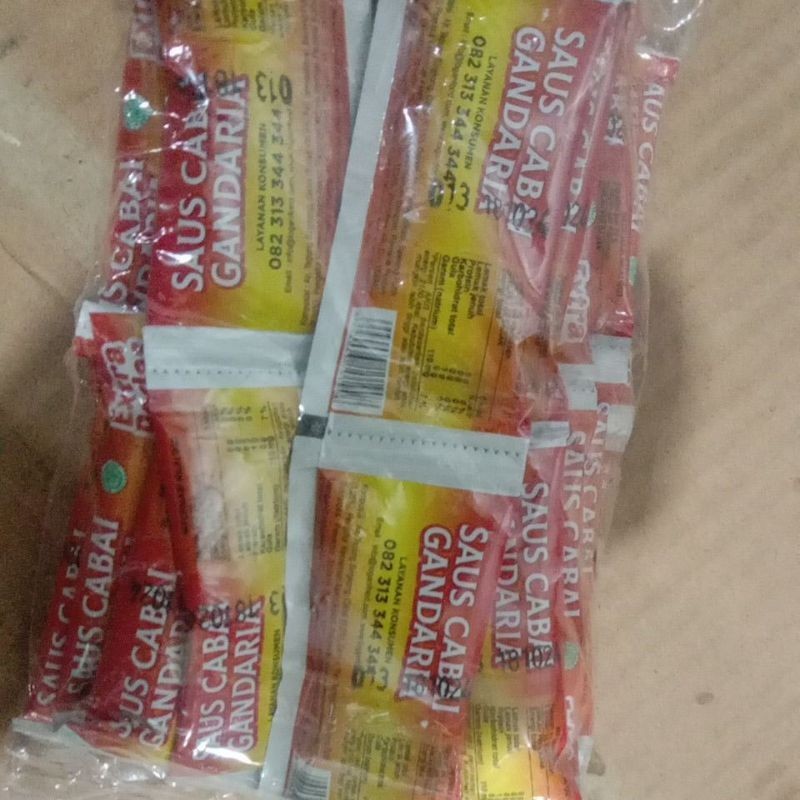 

saus sambel Gandaria sachet isi 24pc