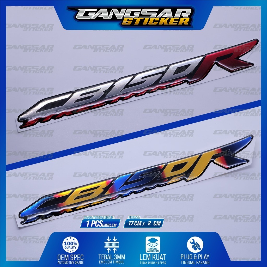 Emblem honda cb150r / emblem timbul honda cb150 / emblem titanium honda cb150r / emblem honda cb150 
