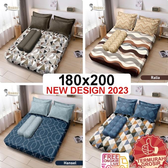 Diskon Besar U Sprei Lady Rose King Illusion / Sprei Lady Rose 180X200 Illusion / Sprei Illusion Kin