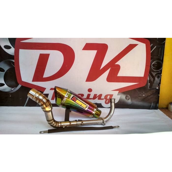 ✅New Ori Knalpot Racing Honda Vario 150 Akrapovic Sark Rainbow Fulsystem Terbaru