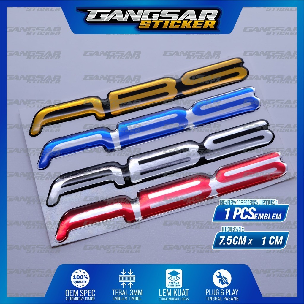 emblem abs yamaha sticker logo abs nmax emblem timbul abs stiker timbul abs stiker logo abs yamaha n