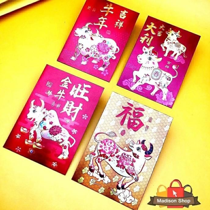 

DFG - SK3004 Angpao Kerbau Pendek isi 4 Hologram Kilap Ampao Imlek Murah TERLARIS