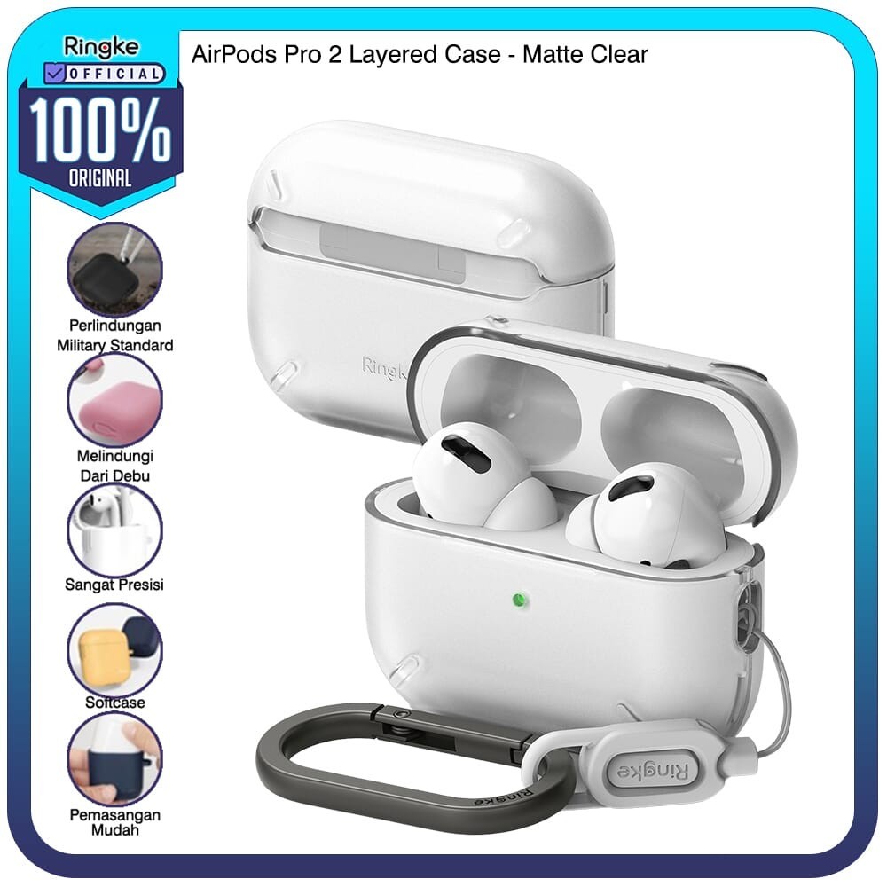 Ringke AirPods Pro 2 Layered Case Matte Clear Softcase Anti Crack Slim
