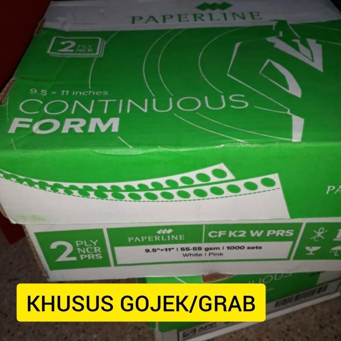 

[Baru] Continuous Form 95 X 11 2 Ply W Prs Paperline Terbatas