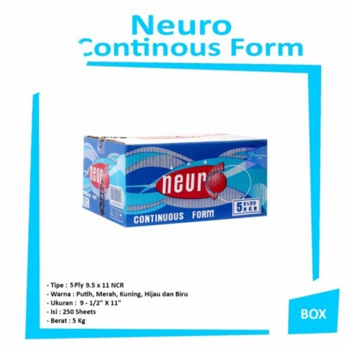 

[Baru] Kertas Continous Form Neuro 9.5' X 11' 5 Ply K5 Ncr Berkualitas