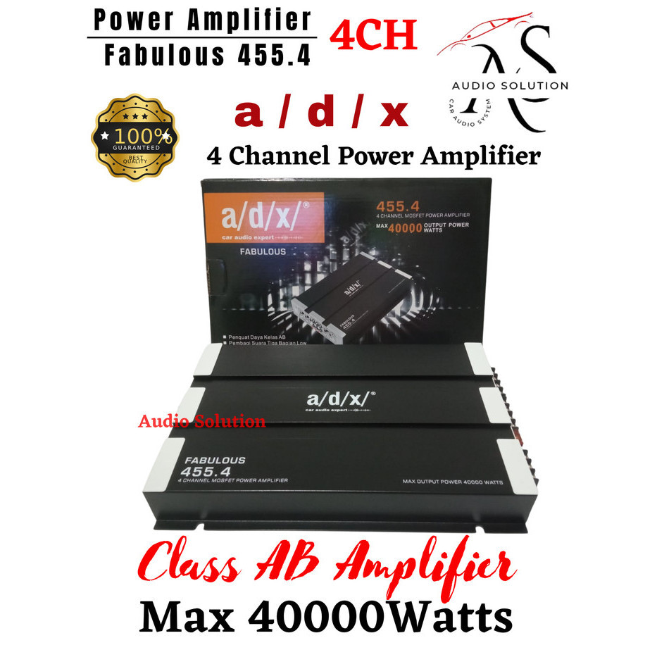 ✅Baru Power Amplifier Mobil Adx Fabulous 455.4 Max Power 40000 Watts 4Ch Mos Terbaru