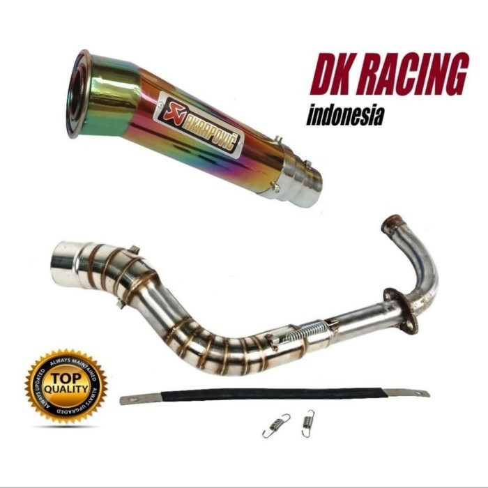✅New Ori Knalpot Racing Honda Vario 150 Akrapovic Megaphone Rainbow Berkualitas