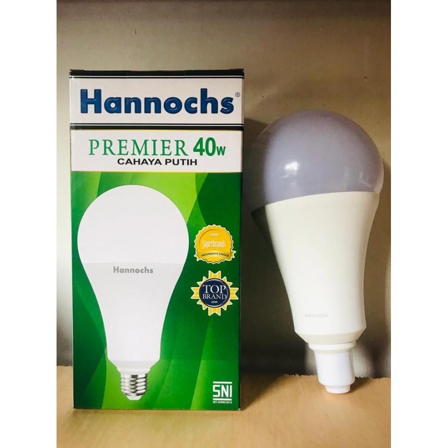 BEBAS ONGKIR - bohlam bola lampu led hannochs premier 40 watt ledbulb
