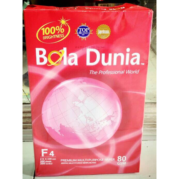 

Bola Dunia Kertas Hvs F4 80 Gsm 215 X 330 Mm Best