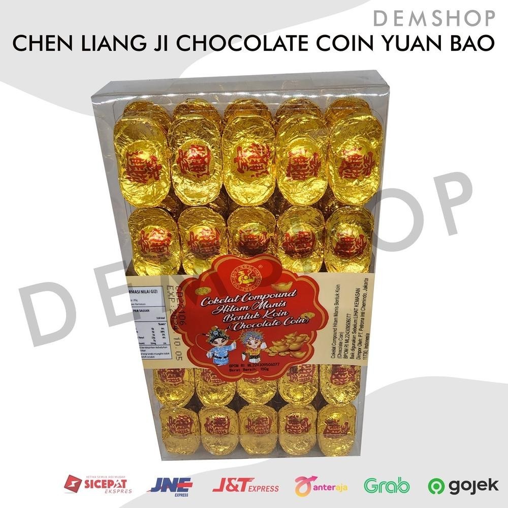 

TRE Chen Liang Ji Chocolate Coin Yuan Bao 50pcs / Coklat Imlek Koin 150g TERLARIS