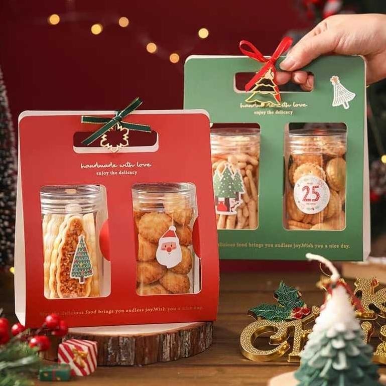 

TRE (10pcs)Christmas Sleeve Box Kotak Natal Mini Imlek Dus Cookies 2 Toples TERLARIS