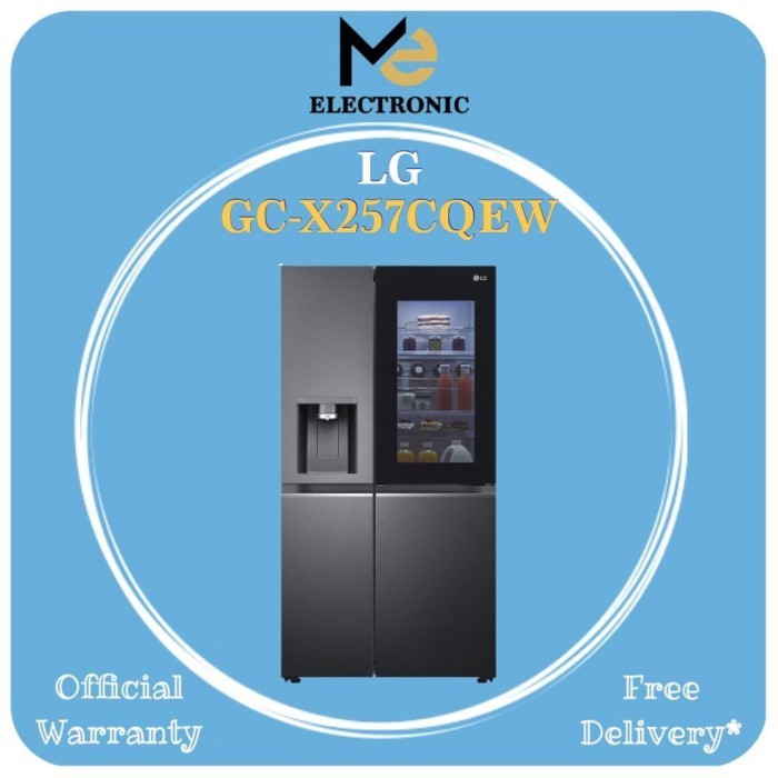 [Baru] Kulkas Side By Side Lg Gcx257Cqew 674 Liter Lg Gc-X257Cqew Tok Tok Lg Terbaru