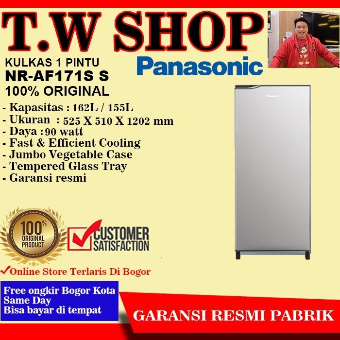 Panasonic NRAF171SS Lemari Es 1 Pintu Shining Silver