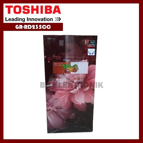 [Baru] Toshiba Gr-Rd235Cc-Dmf New Kulkas 1 Pintu Motif Bunga - Merah Diskon