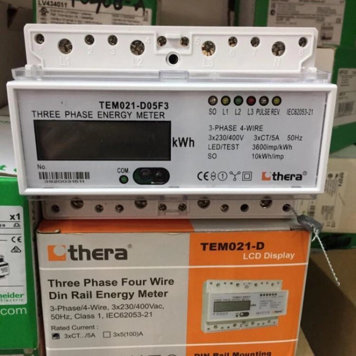 [Baru] Kwh Meter 3 Phase Thera Tem021-D05F3 Digital Lcd Via Ct Berkualitas